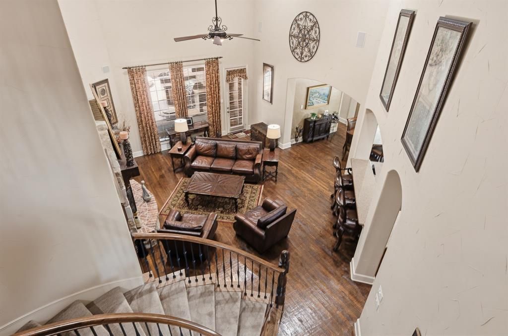 View over the family room