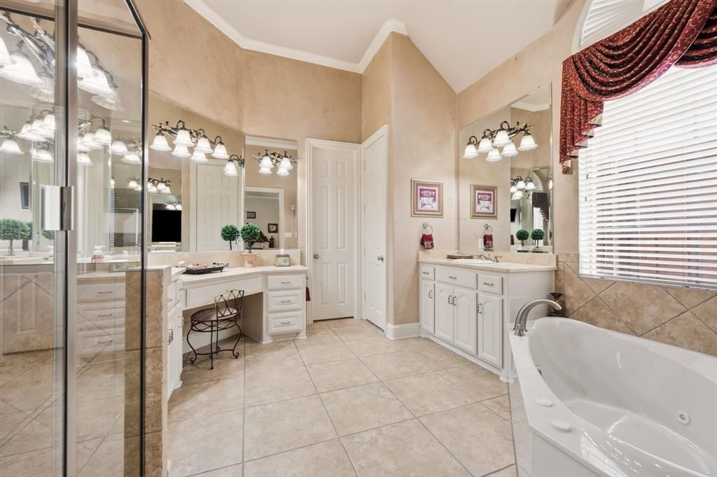Primary bathroom with jetted tub